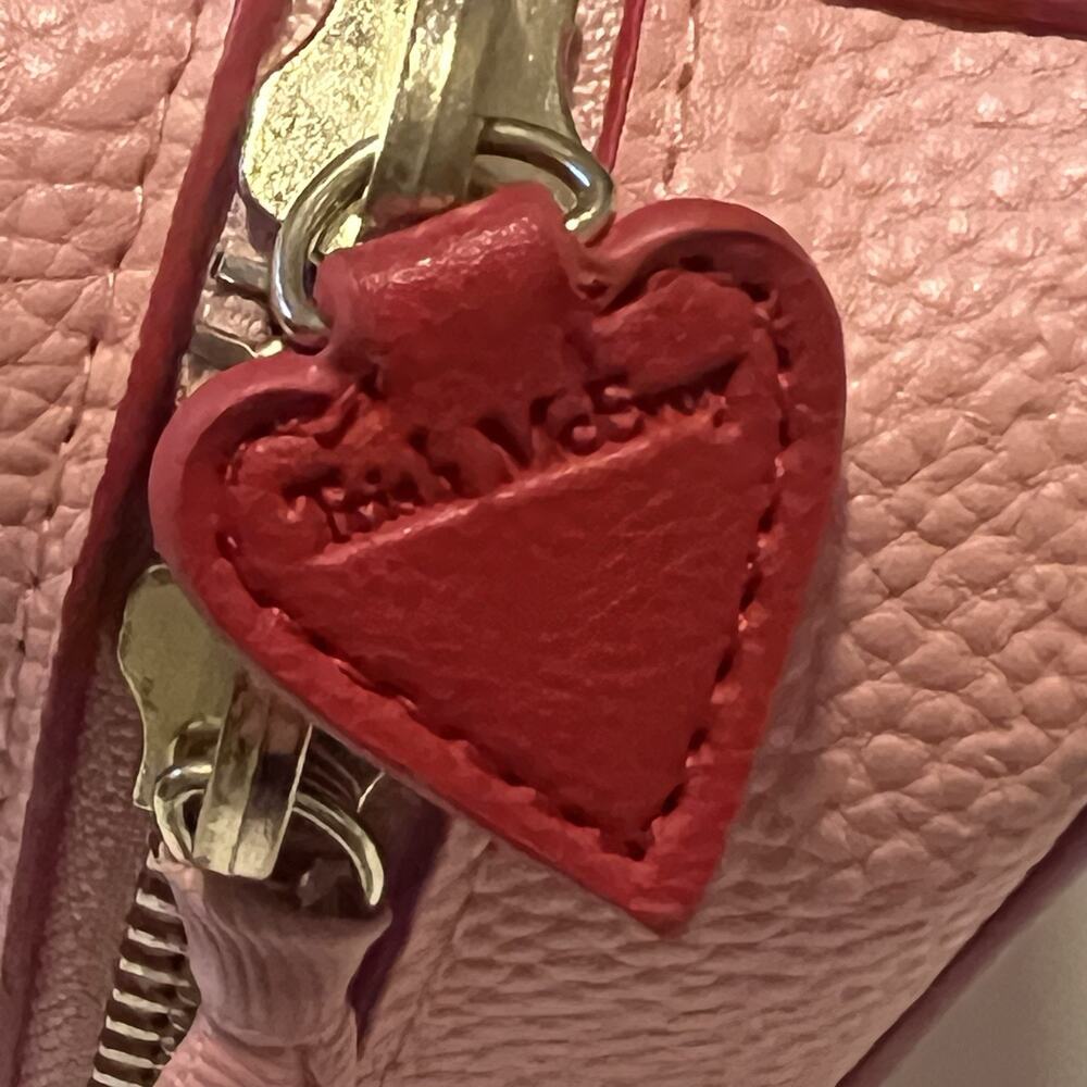 Trish McEvoy Makeup Planner Pink Pebbled Faux Leather Red Heart Travel Organizer - Picture 3 of 6